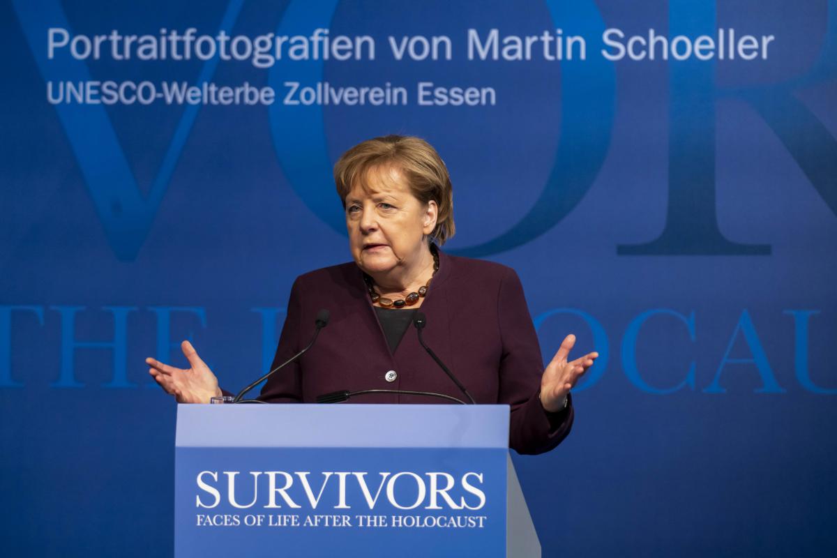 German Chancellor Angela Merkel: Safeguarding Holocaust memory for future generations.